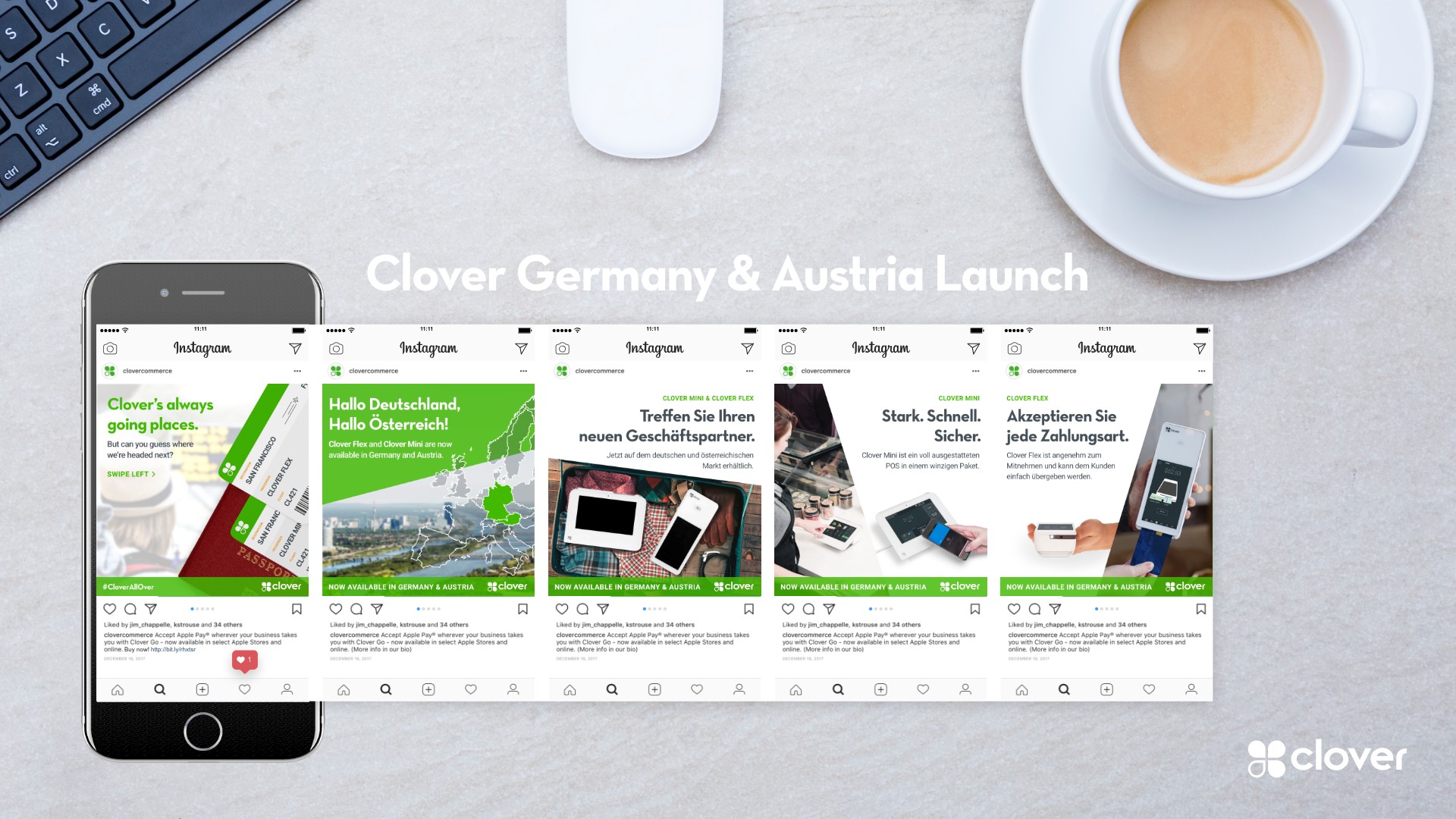 Clover Germany and Austria launch — Instagram campaign